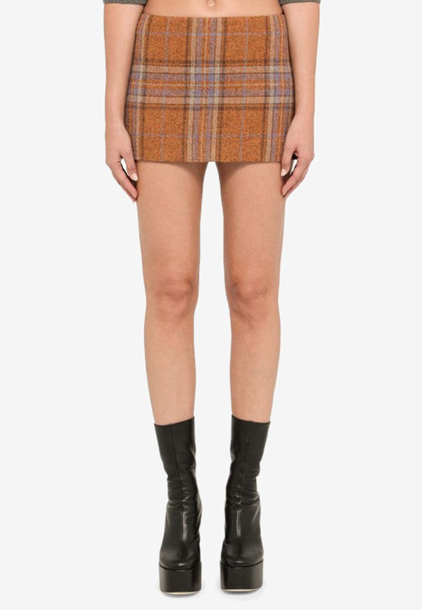 We11Done Check Wool Mini Skirt WDSK322240WWO/L