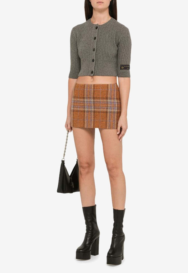 We11Done Check Wool Mini Skirt WDSK322240WWO/L