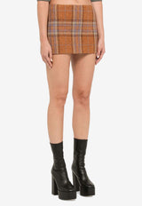 We11Done Check Wool Mini Skirt WDSK322240WWO/L