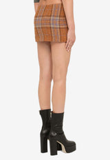 We11Done Check Wool Mini Skirt WDSK322240WWO/L