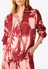 Poupette St Barth Eileen Printed Long-Sleeved Shirt Multicolor WE1R26BVSOSB_PINK MULTI