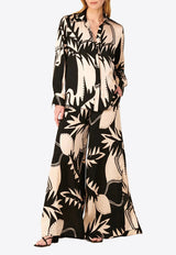 Poupette St Barth Eileen Printed Long-Sleeved Shirt Monochrome WE1R26BVSOSK_BLACK WHIT