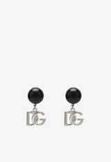 Dolce & Gabbana DG Logo Ball Earrings Black WEO6Z3W1111/P_DOLCE-N0000