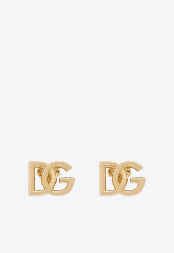 Dolce & Gabbana DG Logo Stud Earrings Gold WEP6L2 W1111 ZOO00