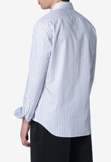 XACUS Stripe Long-Sleeved Travel Shirt  Light Blue WF520ML21823/S_XACUS-001