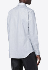 XACUS Travel Long-Sleeved Striped Shirt Gray WF520ML91810/R_XACUS-006