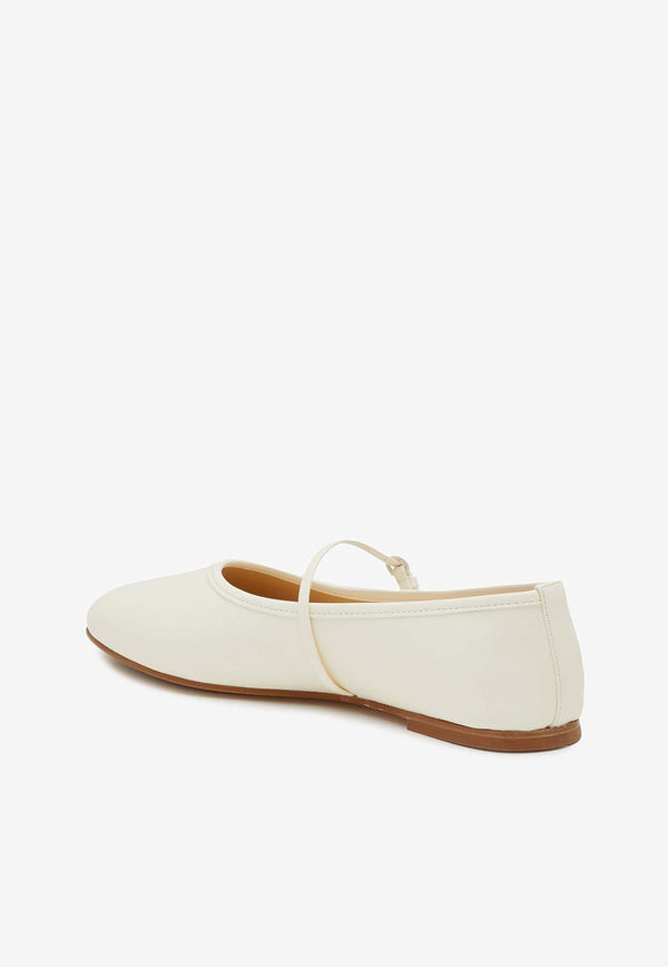 Dear Frances Ballet Flats in Nappa Leather WIN01WHITE