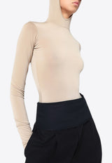 DARKPARK Billie Long-Sleeved Fitted Top with Hood Nude WJE22FAC33_DARKP-0083