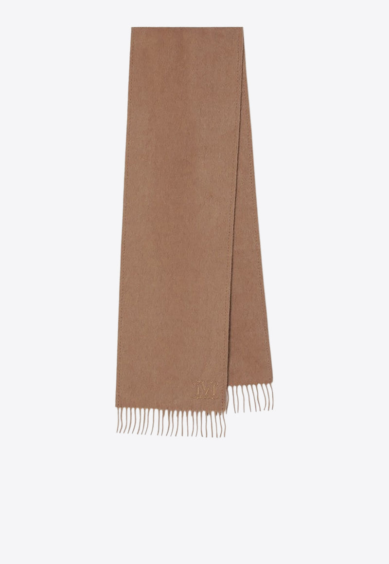 Max Mara Wool Fringed Scarf Beige WKCLARAWO/R_MAXM-001
