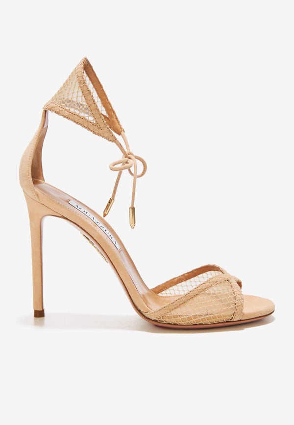 Aquazzura Wicked 105 Mesh Pumps WKMHIGP0-MSUPWP POWDER PINK