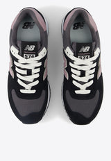 New Balance 574+ Low-Top Sneakers in Black with Phantom and Ice Wine Black WL574ZAK