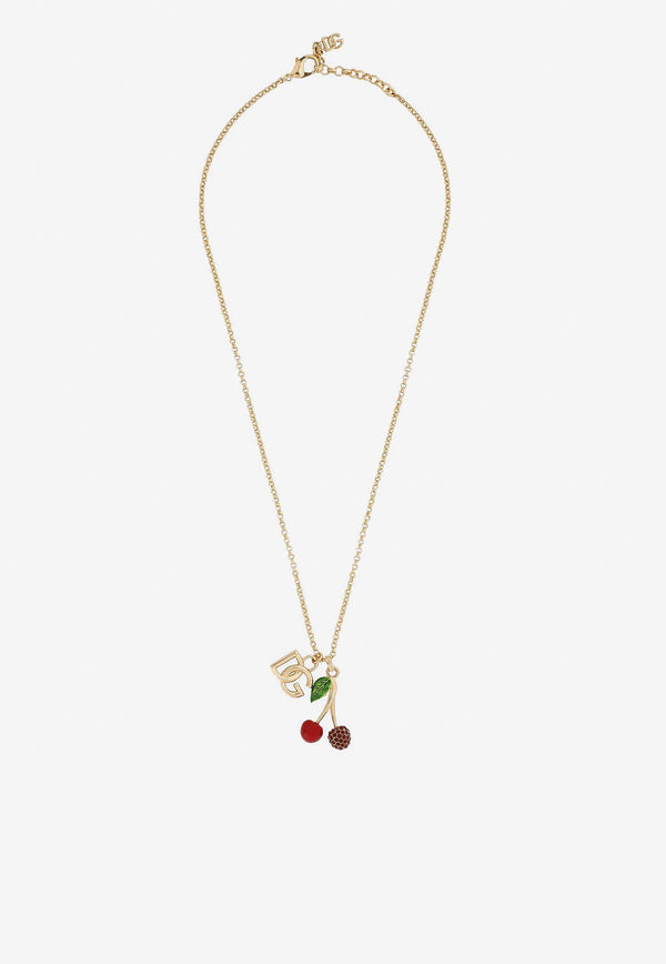 Dolce & Gabbana Cherry Charm Necklace WNP6C1 W1111 ZOO00 Gold