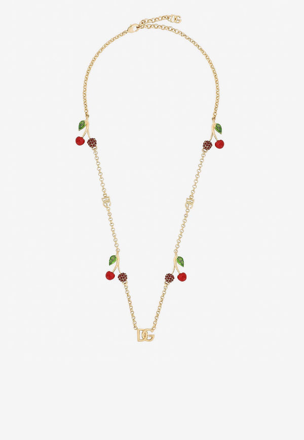 Dolce & Gabbana DG Cherry Charm Necklace WNP6C2 W1111 ZOO00 Gold