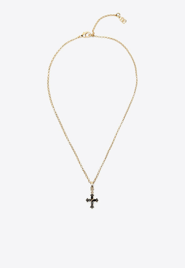 Dolce & Gabbana Rhinestone Cross Necklace WNQ4S2W1111/O_DOLCE-ZOO00