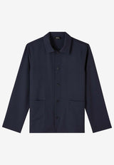 A.P.C. Kerlouan Wool Shirt Jacket Blue WOAPO-H03053NAVY