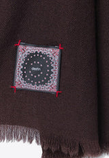 Destin Wool Rectangular Scarf Brown WONSTUNWO/P_DESSR-EB