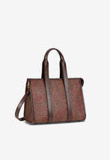 Etro Small Arnica Paisley Jacquard Top Handle Bag Brown WP1A0009-AA001 M0019