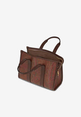 Etro Small Arnica Paisley Jacquard Top Handle Bag Brown WP1A0009-AA001 M0019