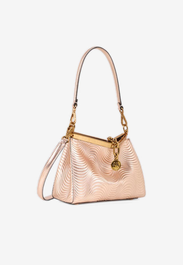 Etro Small Vela Metallic Leather Shoulder Bag Pink WP1B0001-AK992 M0421