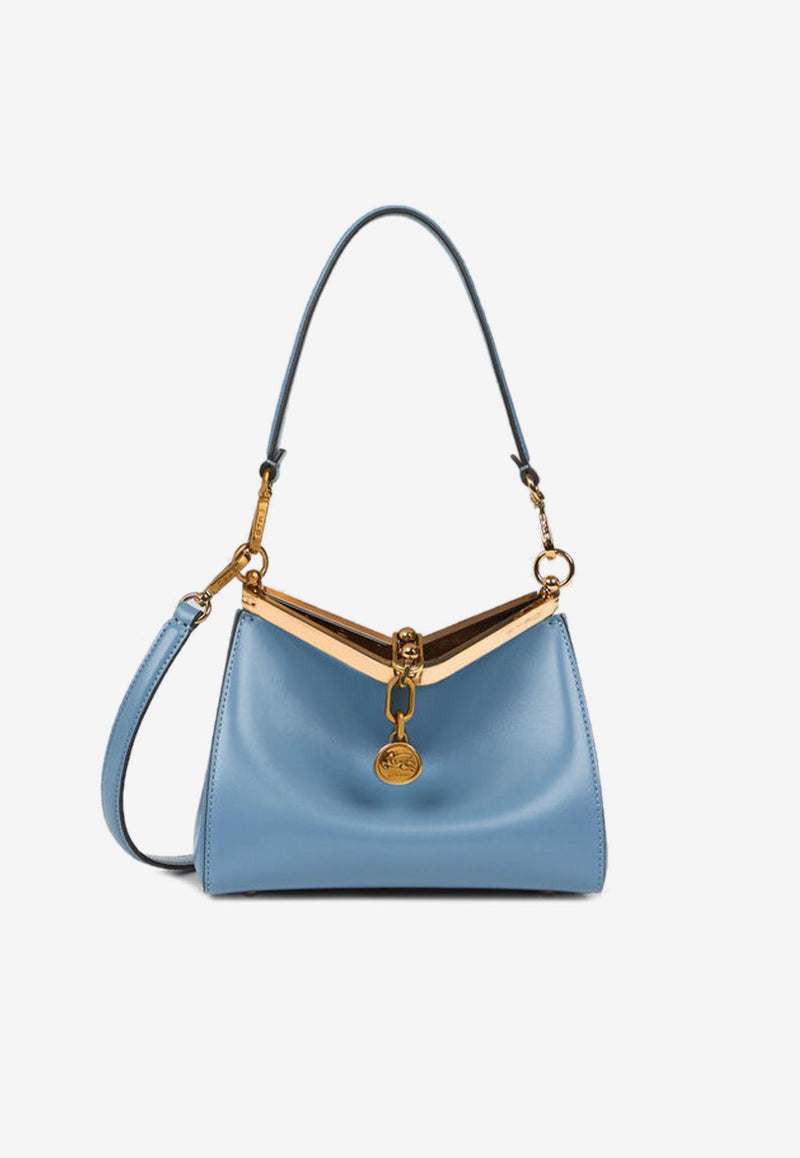 Etro Small Vela Leather Shoulder Bag Blue WP1B0001-AU022 B0071