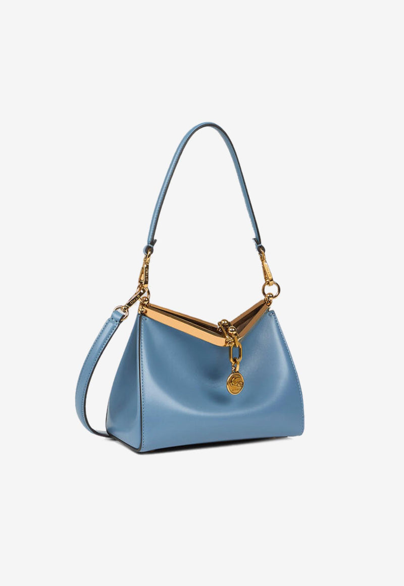 Etro Small Vela Leather Shoulder Bag Blue WP1B0001-AU022 B0071