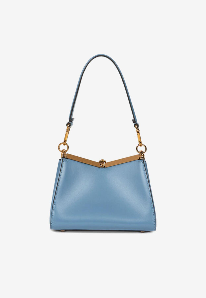 Etro Small Vela Leather Shoulder Bag Blue WP1B0001-AU022 B0071