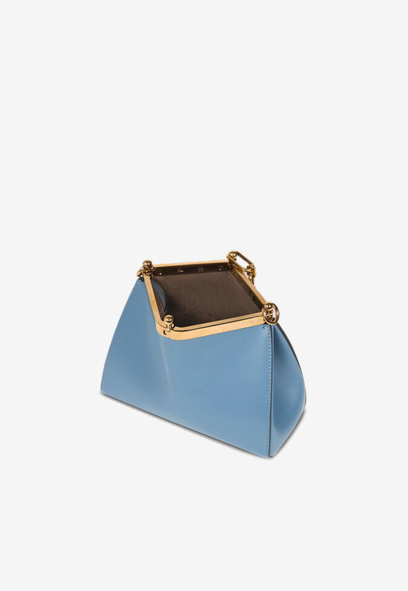 Etro Small Vela Leather Shoulder Bag Blue WP1B0001-AU022 B0071