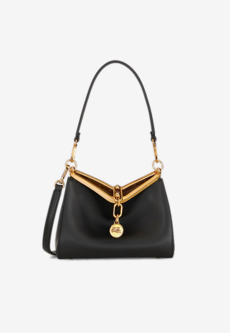 Etro Small Vela Leather Shoulder Bag Black WP1B0001-AU022 N0000