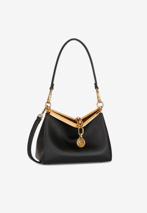 Etro Small Vela Leather Shoulder Bag Black WP1B0001-AU022 N0000