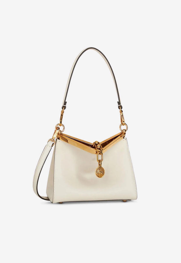 Etro Small Vella Leather Shoulder Bag White WP1B0001-AU022 W1889