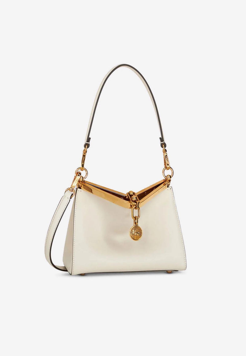 Etro Small Vella Leather Shoulder Bag White WP1B0001-AU022 W1889
