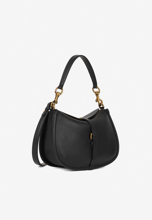 Etro Medium Leather Pony Shoulder Bag Black WP1C0019-AP340 N0000