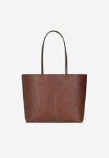Etro Medium Essential Paisley Jacquard Tote Bag Brown WP1D0024-AA001 M0019