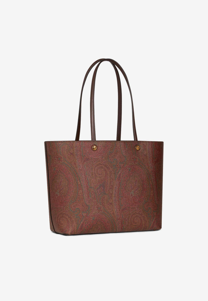 Etro Medium Essential Paisley Jacquard Tote Bag Brown WP1D0024-AA001 M0019