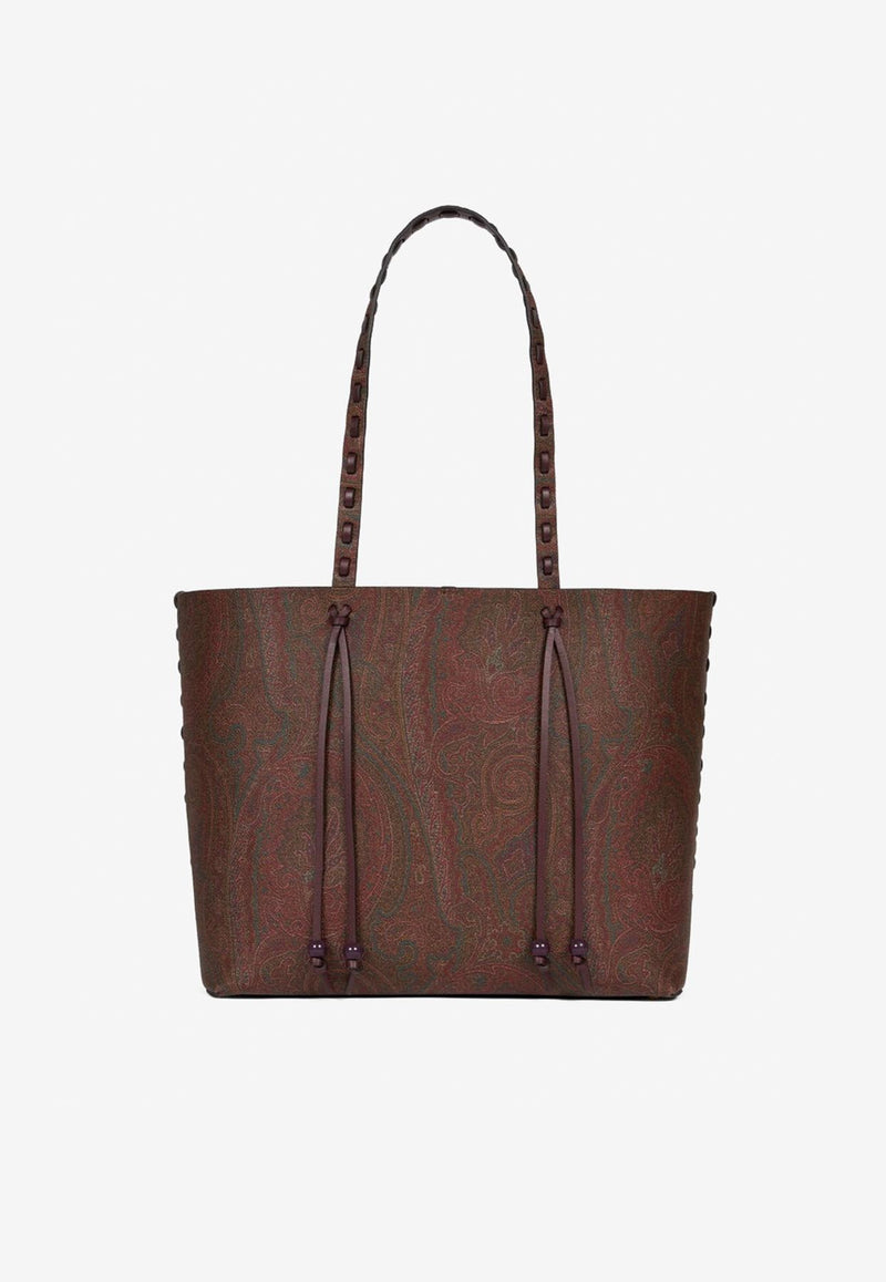Etro Medium Arnica 1984 Paisley Jacquard Tote Bag Brown WP1D0024-AE246 R2723