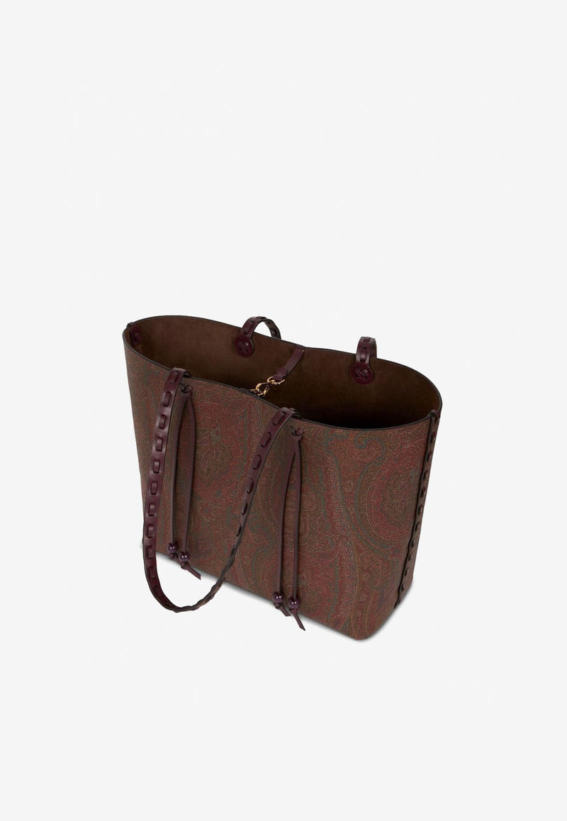 Etro Medium Arnica 1984 Paisley Jacquard Tote Bag Brown WP1D0024-AE246 R2723