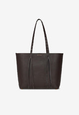 Etro Medium Essential Leather Tote Bag Dark Brown WP1D0024-AE266 M0175