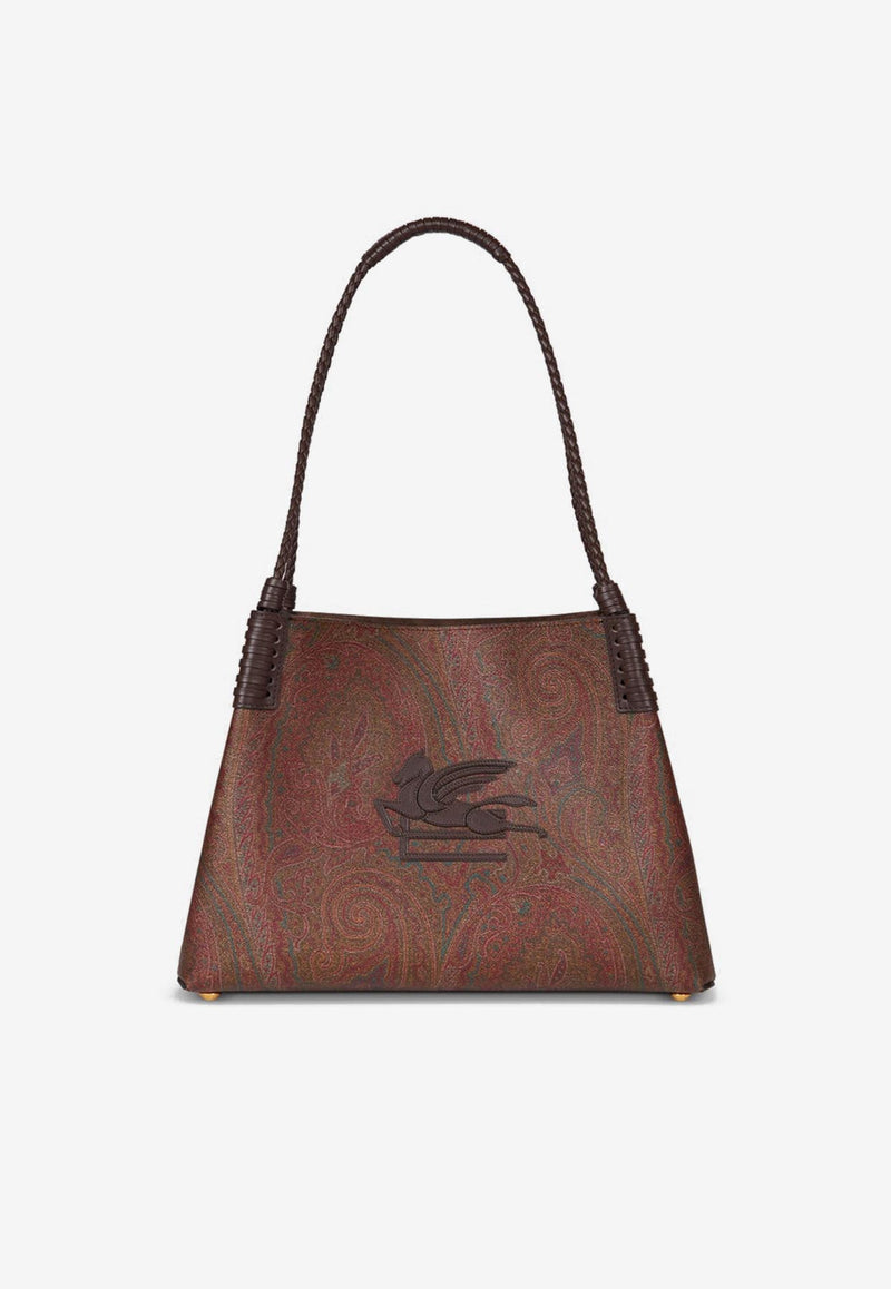 Etro Small Arnica Libra Paisley Jacquard Tote Bag Brown WP1D0038-AA060 M0019