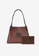 Etro Small Arnica Libra Paisley Jacquard Tote Bag Brown WP1D0038-AA060 M0019