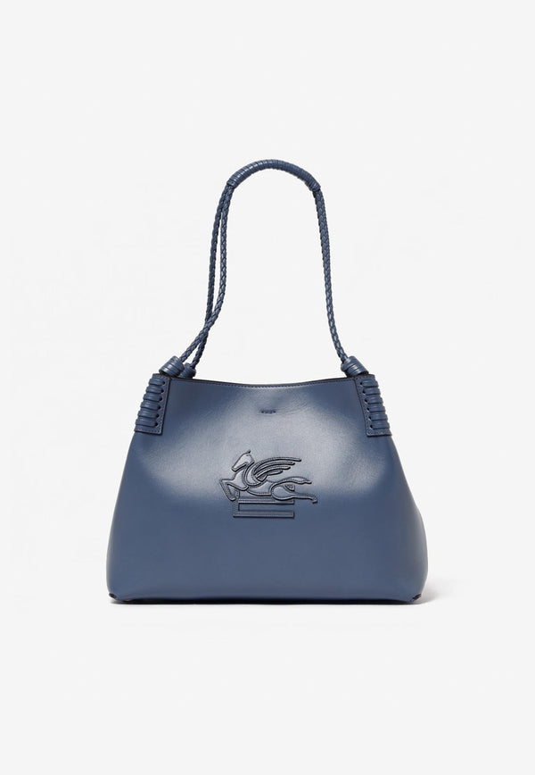 Etro Libra Leather Shoulder Bag Blue WP1D0038-AP264 B0312