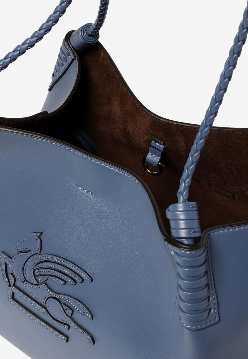 Etro Libra Leather Shoulder Bag Blue WP1D0038-AP264 B0312