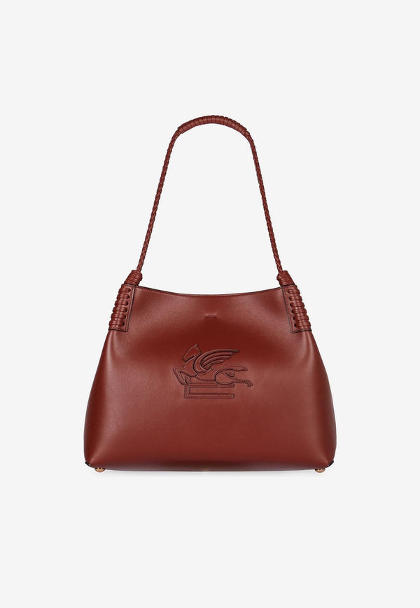 Etro Libra Leather Shoulder Bag Brown WP1D0038-AP264 M0021