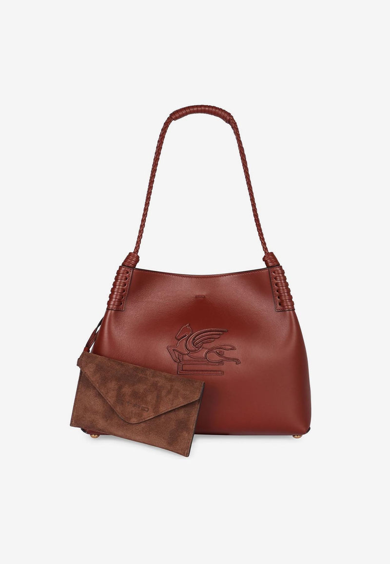 Etro Libra Leather Shoulder Bag Brown WP1D0038-AP264 M0021