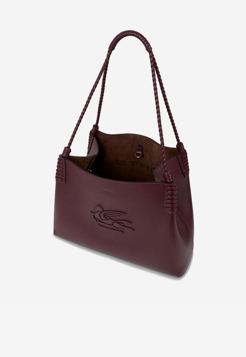 Etro Small Libra Leather Tote Bag Bordeaux WP1D0038-AP264 R0108