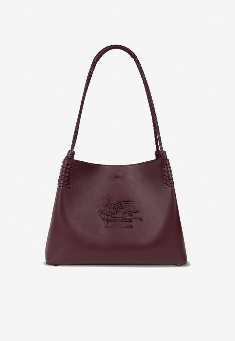 Etro Small Libra Leather Tote Bag Bordeaux WP1D0038-AP264 R0108