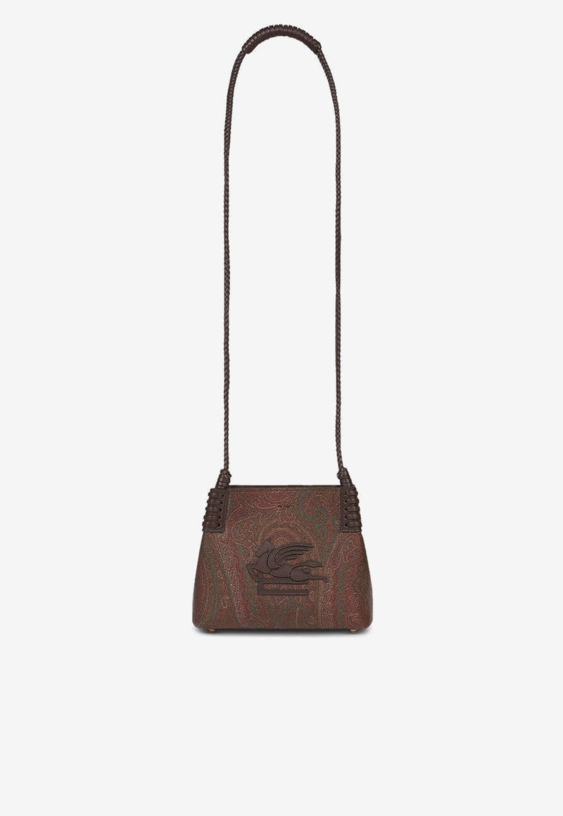 Etro Mini Libra Paisley Jacquard Shoulder Bag Brown WP1D0041-AA060 M0019