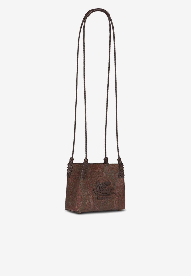 Etro Mini Libra Paisley Jacquard Shoulder Bag Brown WP1D0041-AA060 M0019