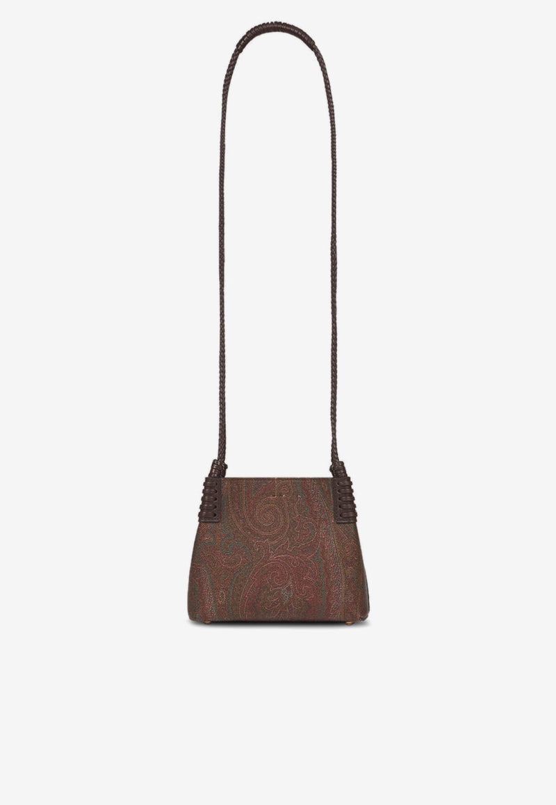 Etro Mini Libra Paisley Jacquard Shoulder Bag Brown WP1D0041-AA060 M0019