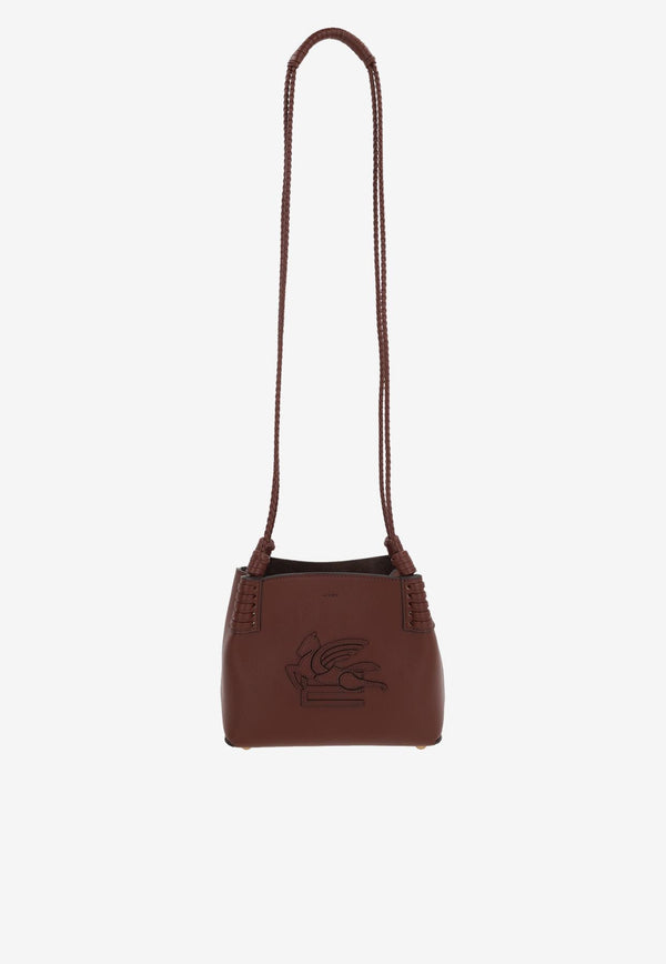 Etro Mini Libra Calf Leather Crossbody Bag Brown WP1D0041-AP264 M0021