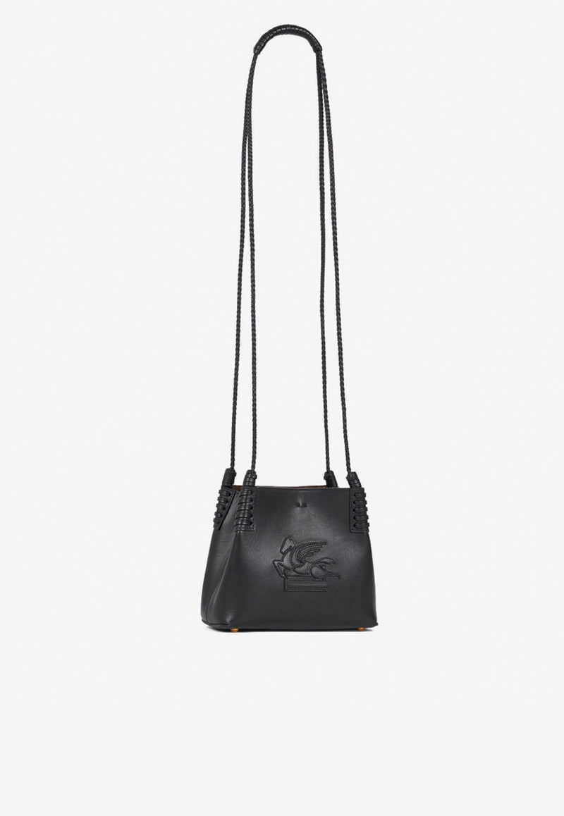 Etro Mini Libra Calf Leather Shoulder Bag Black WP1D0041-AP264 N0000